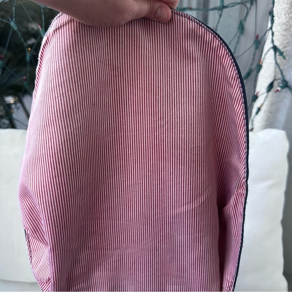 Herschel navy drawstring backpack with brown straps — clean, ready to use - Picture 7 of 11